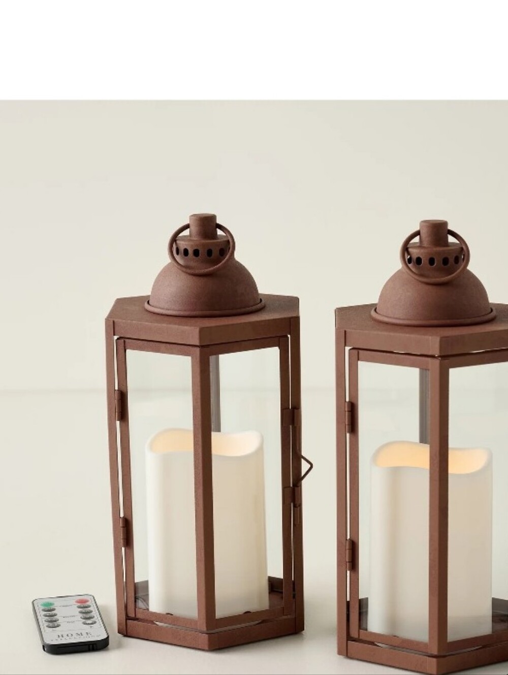 Home Reflections Set of 2 10" Luxe In/Outdoor Lanterns